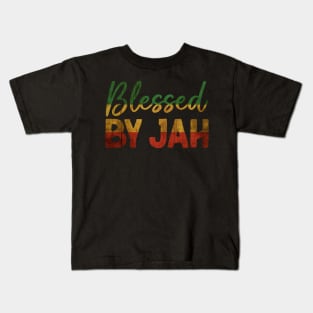 Blessed by Jah, Rastafarian Kids T-Shirt